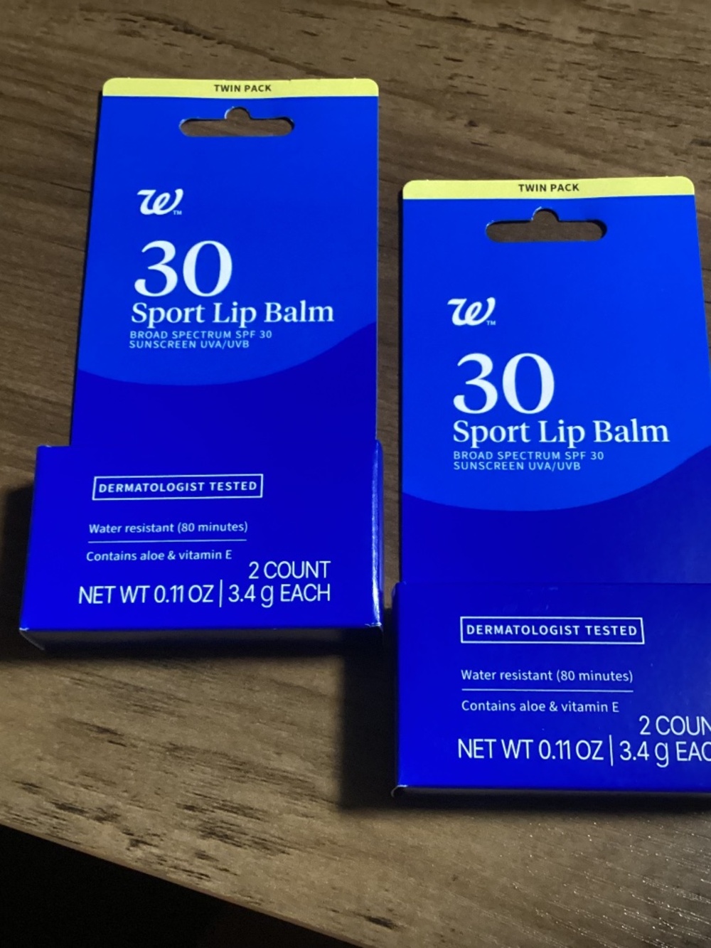 Walgreens Sport Lip Balm SPF 30 Twin Pack Bundle 2 pack
